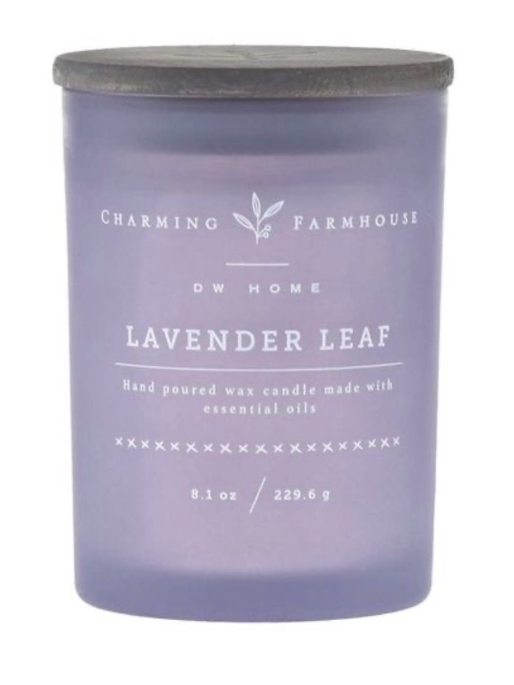DW Home Lavender Leaf Scented Wooden Wick Candle
